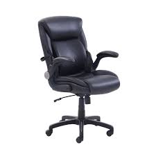 Serta Air Lumbar Bonded Leather Manager Office Chair Black Walmart Com Office Chair Home Office Chairs Bonded Leather