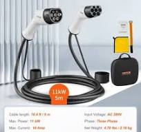 VEVOR Type 2 to Type 2 EV Charging Cable, 16Amp, 11kW 5 Meters Three Phase Electric Vehicle Car Charging Cable, IP66 Waterproof w Carry Bag, for ...
