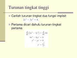 Siapa fungsi yang merupakan derivatif? Derivatif Turunan Lanjutan Ppt Download