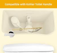 iFealClear Toilettentank Spülhebelgriff Kompatibel mit Kohler Toiletten,  Frontmontage Toilettenauslösehebel mit Edelstahl Flapperketten, Universal  ...