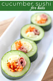 Easy Cucumber Sushi For Kids Gluten Free Kid Friendly Lunch Or After School Snack Idea For Children Kids Cooking Recipes Kids Meals