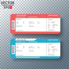 تذكرة طيران أو بطاقة ركوب الطائرة للسفر بالطائرة Transparet السفر عطلة يوم الاجازة Png والمتجهات للتحميل مجانا