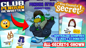 January 2019 penguin style secrets! Penguin Style Secrets January 2020 Club Penguin Rewritten Youtube