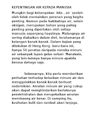 Walaupun manusia dan ekonomi memerlukan air, kelangsungan hidup alam sekitar bergantung sepenuhnya pada air. Kepentingan Air Kepada Manusia
