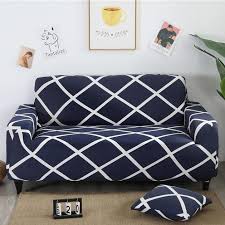 We collect this amazing picture from. Navy Blue White Lattice Striped Sofa Couch Cover Decorzee