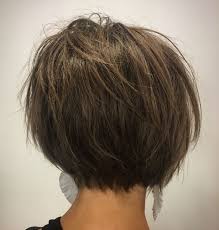 Short Choppy Brown Bob Hair Styles Thick Hair Styles Haircut For Thick Hair