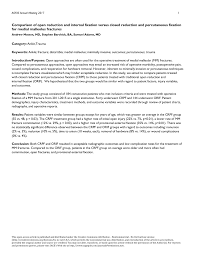 Pdf Comparison Of Open Reduction And Internal Fixation