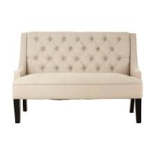 An upholstered dining bench with a back is a soft and comfortable replacement for the wood, unpadded bench some bistro dining sets come with. Phact Natural Tone Linen Upholstered High Back Dining Bench 659 95 Go Furniture Co Uk