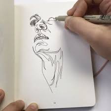 The second half of the video is real time, so feel free to draw along with me! 12 9k Likes 173 Comments Katie Acheson Wolford Katieachesonwolford On Instagram Face And Neck Drawn In One Con Creative Drawing Art Sketchbook Face Art