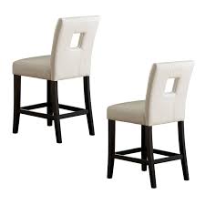 unique white leather square hole backs