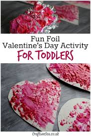 Valentine's day is an extra special day to show love and gratitude for those in our lives. Easy Valentines Activities For Toddlers Foil Printed Hearts Valentines Day Activities Valentine Activities Toddler Valentines
