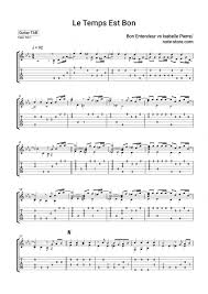 Le togo et moi a la une. Bon Entendeur Isabelle Pierre Le Temps Est Bon Akkorde Tabulatur Fur Die Gitarre In Note Store Gitarre Tabulatur Sku Gta0033421