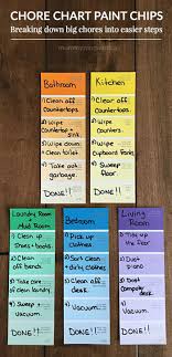 Paint Chip Chore Chart Cleaning And Organization