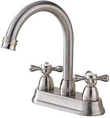 Shaco Best Commercial Brushed Nickel 2 Handle Centerset Bathroom Faucet Stainless Stee Stainless Steel Bathroom Sink Bathroom Faucets Stainless Steel Bathroom