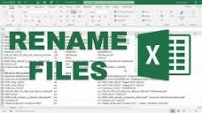 How to rename multiple files at once using Excel (Windows) - YouTube