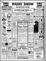 When Radio Was Young Advertising For The 1922 Seattle Radio Show In The Seattle Star Newspaper June 5 1922 Old Time Radio Vintage Radio Fan Book