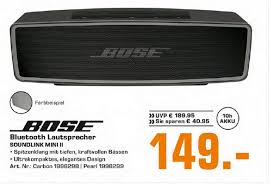 The original bose soundlink mini was released nearly 2 years ago and managed to change the current portable bluetooth speaker market completely. Bose Soundlink Mini Ii 99 Bei Saturn Jahrhundertpreis