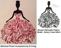 Free cross stitch pattern may 27, 2016; Artecy Cross Stitch Woman Silhouette Cross Stitch Pattern To Print Online