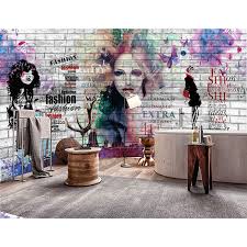 Gorgeous graffiti wall interior inspirations. Custom Photo Wallpaper Living Room Bedroom Wall Papers Mural Modern 3d Graffiti Brick Wall Self Adhesive Vinyl Silk Wallpaper Custom Wallpaper Wallpaper Bedroomwall Paper 3d Aliexpress
