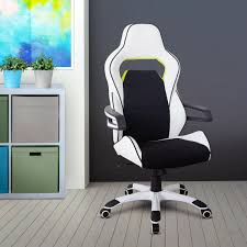 When you are seated on the chair, not looking at it. Techni Mobili High Back Executive Sport Race Office Chair With Flip Up Arms