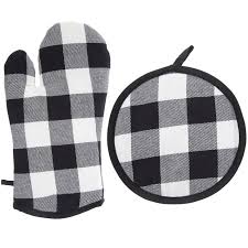 Black And White Buffalo Check Pillows Hobby Lobby Buffalo Check Oven Mitt Pot Holder Oven Mitts Diy Desk Decor Dining Accessories