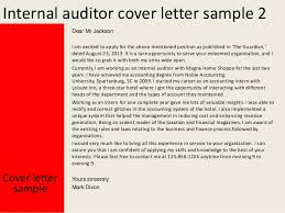 Internal Auditor Cover Letter