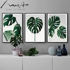 They are super trendy and you can find them on a lot of items ranging from curtains, to bottles, to cushion covers and many other things. Monstera Leaf Green Leaf Modern Painting Canvas Pictures For Living Room Posters And Prints Plant Nordic Decoration Picture For Living Room Canvas Picturemodern Paintings Aliexpress