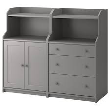 Hauga تشكيلة تخزين رمادي Ikea