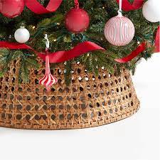 Natural Woven Cane Christmas Tree Collar 27