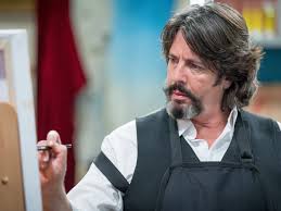 All the wrong answers on a light entertainment commissioning test. Laurence Llewelyn Bowen Paints Himself Into A Corner On Celebrity Painting Challenge Television The Guardian