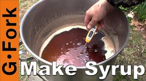 When the boiling sap reaches this density, it's considered syrup. Make Maple Syrup Backyard Sap Boil Gardenfork Youtube