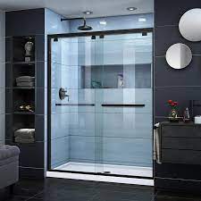 Shower pans, cheap shower stalls, handicap showers, lowes shower stalls with seats, shower chairs, shower heads lowes, tub shower combo units, tiny shower stall. Dreamline Encore Hardware Satin Black Base Color White 2 Piece 60 In X 34 In X 79 In Alcove Shower Kit In The Shower Stalls Enclosures Department At Lowes Com
