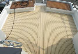Boat Floor Covering With Non Slip Synthetic Teak Flooring Teak Flooring Floor Coverings Laying Decking