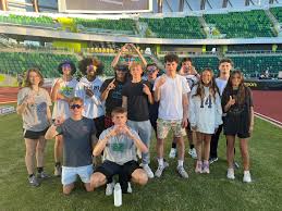 Congratulations to Elijah Palmer, who at Cottage Grove threw the FRESHMAN  CLASS RECORD in the Javelin. His throw of 148' 2” betters the prior  standard by 2”, held by Delbert Hansen. (Delbert