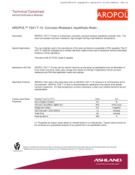 Aropol 7241 T 15 Unsaturated Polyester Resin Manualzz Com