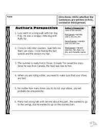 Authors Perspective Explanation Worksheet And Posters Anchor Charts