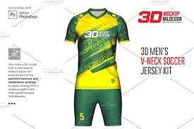 Download Free Creativemarket 3d Soccer Jersey V Neck Kit Mockup 6198334 Ê–