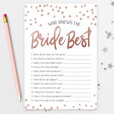 Bridal showers are fun celebrations leading up to weddings. Home Garden Party Games Activities Hen Party Who Knows The Bride Best Game Wedding Boho Bridal Quiz New 2020