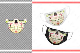 Funny girlish texture with bunny faces. Face Mask Cartoon Images Png Free Svg Cut Files For Cricut Maker