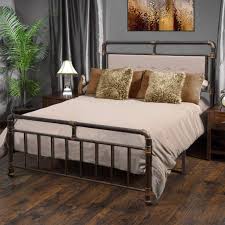 Queen size metal bed frames : Waytrim Vintage Metal Bed Frame Platform With Headboard And Footboard Heavy Duty Steel Slat Support Box Spring Replacement Retro Water Pipe Design Queen Size Walmart Com Walmart Com