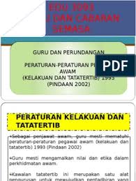 Maybe you would like to learn more about one of these? Peraturan Peraturan Pegawai Awam Kelakuan Dan Tatatertib 1993 Pindaan 2002