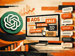 Interface do ChatGPT mostrando um bloco de anúncio identificado como 'Sponsored' no final de uma interação de texto.