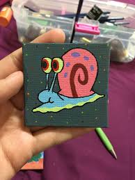 Lely S Paint Mini Canvas Art Spongebob Painting Painting Canvases