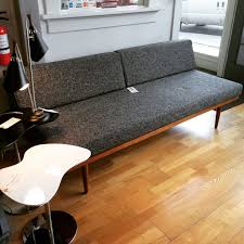 Mid Century Modern Daybed Sofa Floor Model Sale 40 Off With Images Mid Century Modern Daybed Contemporary Furniture Stores Sofa
