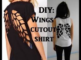 Then mark a straight line with chalk and cut only the front piece of the shirt. Slicing Shirts 10 Awesome Diy T Shirt Cut Outs A Listly List