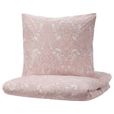 Jattevallmo Housse De Couette Et 2 Taies Blanc Rose 240x220 65x65 Cm Housse De Couette Couette Taie