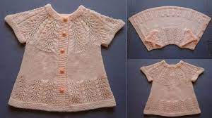 Robasi Dalgali Orgu Modeli Bebek Yelekleri Yakadan Baslamali Bebek Yelek Yelek Baby Knitting Patterns