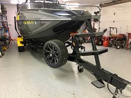Trick boat trailer steps with handrail. 18 Custom Wheels Page 2 Bass Boat Fishing Boat Accessories Boat Ladders
