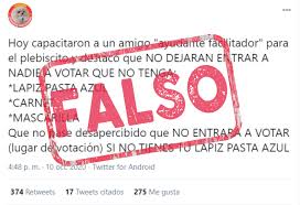 We did not find results for: Servicio Electoral Ø¹Ù„Ù‰ ØªÙˆÙŠØªØ± Noticia Falsa Respecto A Esta Publicacion Que Circula Por Rrss Declaramos Que Dicha Informacion Es Falsa Ayudanos A Combatir La Desinformacion Visitando Los Canales Oficiales De Servel