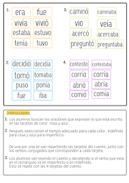 Preterito Indefinido E Imperfecto Lenguas Extranjeras Preterito Imperfecto Imperfecta